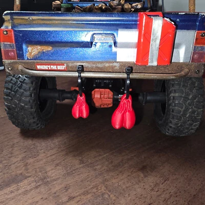 1/10 Scale Hanging Truck Nuts Rock Crawler Accessory - Made in USA / US Plastics - Image 1 of 3