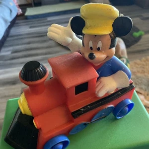 Vintage Disney Mickey Mouse Bubble Bath Toy Train Johnson & Johnson 1998 - Picture 1 of 4
