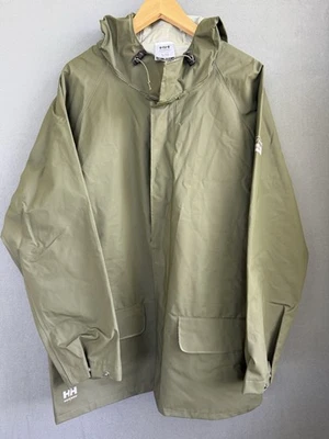 Helly Hansen Workwear Mandal Adjustable Waterproof Jacket PVC Olive Green Large - Image 1 of 4