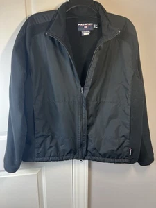 Ralph Lauren Polo Sport Vtg Mens Black Jacket Size XXL RN 41381 Shell Hooded EUC - Picture 1 of 8