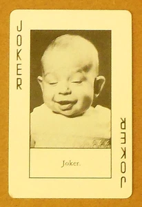 JOKER - Grinning Baby Real Photo - Back Dairy Queen AD - Swap Playing Card - Picture 1 of 2