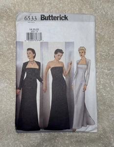 Abito con spalle scoperte modello Butterick 6533 Misses' taglia 18-22 NON TAGLIATO - Foto 1 di 2