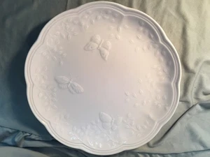 Lenox Vintage Butterfly Meadow Petal Pink Dinner Plate - Picture 1 of 2