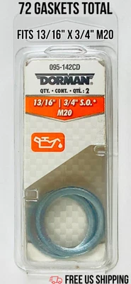 Dorman 095-142CD 排油粉碎垫圈 13/16 x 3/4 M20 36 件套 — 第 1/3 张图片