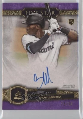 2021 Topps Five Star Auto Purple /50 Jesus Sanchez #FSA-JS Rookie Auto RC - Image 1 of 2