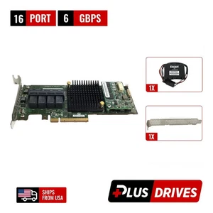 Adaptec ASR-71605 16 Ports 6Gbps SAS/SATA Raid Controller PCIe 3.0 x8 w/ BBU - Picture 1 of 3