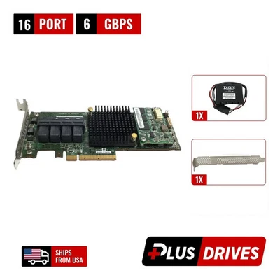 Nuevo Controlador Raid Adaptec ASR-71605 16 Puertos 6Gbps SAS/SATA PCIe 3.0 x8 con BBU Foto 1 de 3