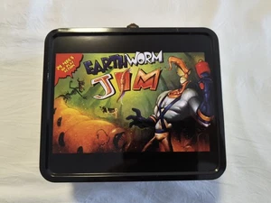 LOOT CRATE METAL TIN LUNCHBOX EARTHWORM JIM 24 MEGS OF PLAY ACTION 2017 ISSUE - Picture 1 of 11