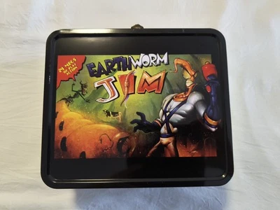 LOOT CRATE METAL TIN LUNCHBOX EARTHWORM JIM 24 MEGS OF PLAY ACTION 2017 ISSUE - Image 1 of 4