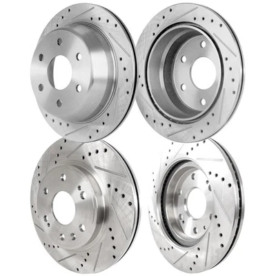 Brake Disc Set For 2007 GMC Sierra 1500 Classic Front Rear Drilled and Slotted - Image 1 of 4