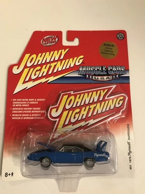 Plymouth Superbird Johnny Lightning 1970 Muscle Cars EE. UU. 1:64 Diecast Blue  Foto 1 de 4