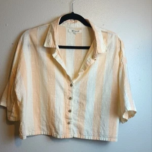 Rip Curl Havana Stripe Crop Shirt Size Small - Picture 1 of 11