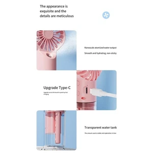 Rechargeable Portable Misting Fan with Spray for Outdoor Travel and Sports - Photo 1/6
