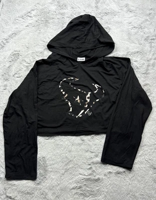 Sudadera con Capucha para Mujer Houston Texans Grande Negra Recortada Majestuosos Hilos NFL Fútbol Foto 1 de 4