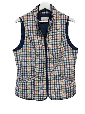 Talbots Burberry/Pendleton стиль многоцветный чеки жилет куртка размер PM - Изображение 1 из 4