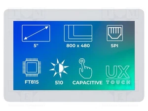 Wyświetlacz: TFT 5" 800x480 Podśw: LED Wymiary okna: 108x648mm Z1C2 - Picture 1 of 1