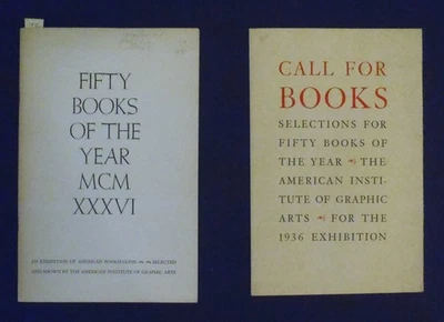 50 Books of the Year MCMXXXVI 1936  Exhibit of American Bookmaking  GRAPHIC ARTS - Image 1 of 4