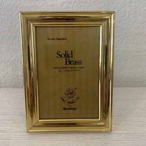 Marco de fotos de latón Loui Michel by Bowon resistente al deslustre pulido a mano - Imagen 1 de 2