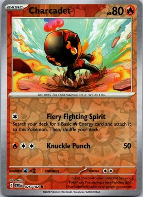 Charcadet - - SV04: Paradox Rift 026/182 - Common - NM Pokémon TCG - Image 1 of 2