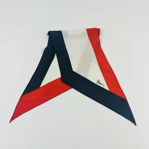 Vera Neumann Negro Blanco Rojo Seda Bufanda Cuello Corte Bais Pañuelo Triangular De Colección - Imagen 1 de 9