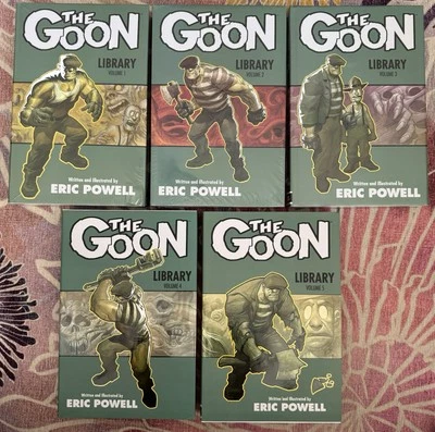 The Goon Library volúmenes 1-5 tapas duras de Eric Powell, Dark Horse, fuera de servicio, sellado Foto 1 de 4