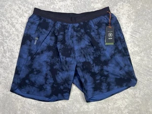 Pantaloncini sportivi Roark Alta 7" blu navy nero tinta unita taglia S - nuovi con etichette - Foto 1 di 5