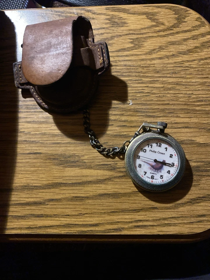 Reloj Bolsillo Phillip Crowe Majesti Hombres Caza Vintage Faisán Antiguo Foto 1 de 4