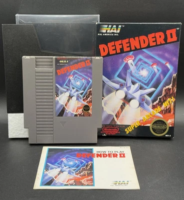 Defender II Nintendo NES 1982 Black Circle Seal CIB Complete In Box Near Mint NM - Image 1 of 4