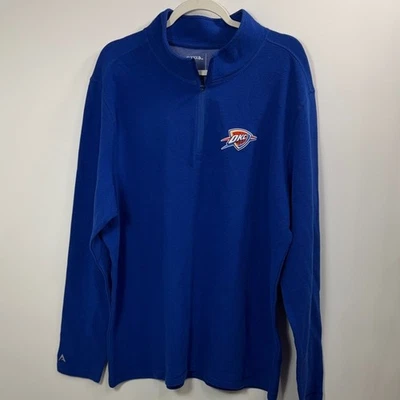Chaqueta Antigua Hombre OKC Thunder Shore Bunker Azul 1/4 Cremallera Talla XL.NUEVA CON ETIQUETAS Foto 1 de 4