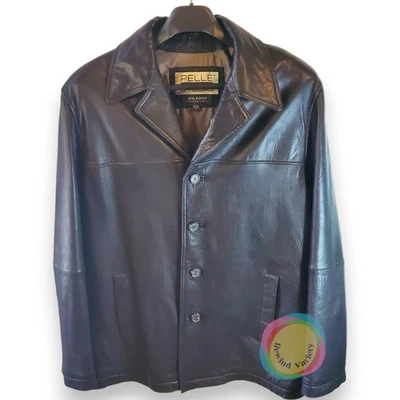 Chaqueta Blazer De Colección Wilsons Pelle Studio Cuero Para Hombre Grande Negra Años 90 Abrigo Foto 1 de 4