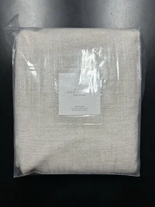 Restoration Hardware Italian Textured Weave Curtain Panel Bisque Beige 108x50 - Picture 1 of 7