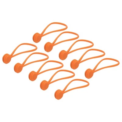 10 piezas clips de cable magnéticos 7,5 pulgadas x 0,6 pulgadas naranja Foto 1 de 4