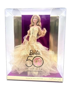 50th Anniversary Barbie Gold Glamour Doll N4981 Robert Best 2008 New in Box - Picture 1 of 6