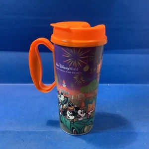 Walt Disney World Resort Reusable Refillable Mug Mickey 4 Parks - Orange - Picture 1 of 6