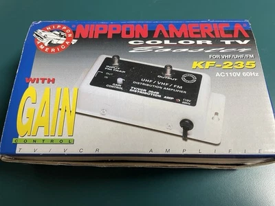 Nippon America 36dB Gain Cable Antenna Distribution Amplifier VHF UHF FM KF-235 - Image 1 of 4