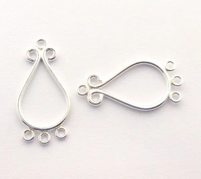 30 PIEZAS 33X14MM BALI ARAÑA PENDIENTE ENCONTRAR PLATA ESTERLINA CHAPADO 940 Foto 1 de 3