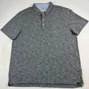Faherty Mens XXL Gray Heathered Cotton Polyester Blend Pocket Polo - Picture 1 of 10