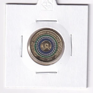 AUSTRALIAN: 2025 $2 TORRES STRAIT ISLANDER FLAG COLOURED UNC COIN #3863 - Bild 1 von 2