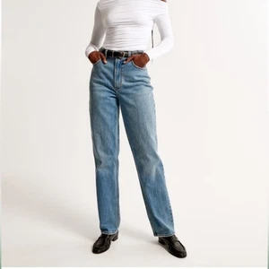 Abercrombie & Fitch Ultra High Rise 90s Straight Jeans Medium Wash Denim Gr. 29 - Bild 1 von 15
