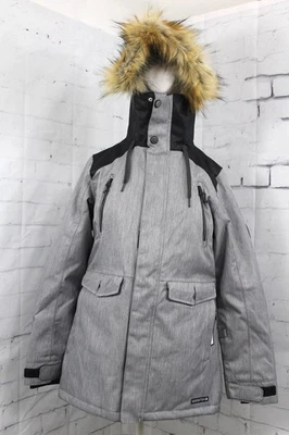 686 Women's Ceremony Insulated Snow Jacket Small, Grey Diamond Texture New - Image 1 of 4