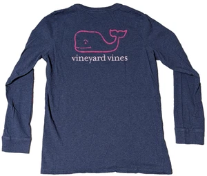 Vineyard Vines Tri-Tone Vintage Whale Long Sleeve Pocket T-Shirt - Girls XL - Picture 1 of 15