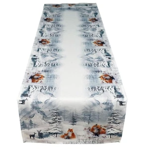 Tischdecke Tischläufer Druck Fuchs Winterwald - Bild 1 von 5