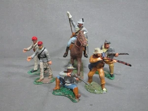 Lote de 6 soldados de juguete rebeldes del sur de plástico pintado de la Guerra Civil 1:32 54 mm (33) - Imagen 1 de 1
