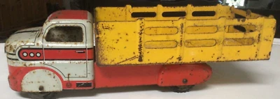 Винтажный оловянный литографический грузовик Marx игрушка для фермы металл 833A - Изображение 1 из 4