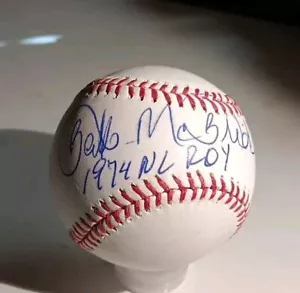 BAKE McBRIDE SIGNED BASEBALL MLB 1974 ROY ST. LOUIS CARDINALS w/COA Seal - Picture 1 of 7