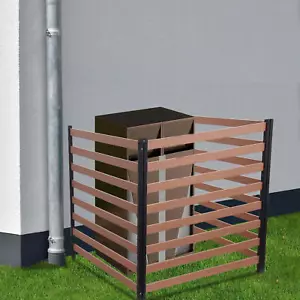 3-Panels Air Conditioner Fence Trash Can Fence Privacy Fence Panel Outdoor - Picture 1 of 9