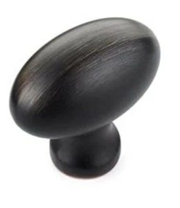 CONFEZIONE 10 Pomelli per Armadio Oblunghi 40 mm x 22 mm Decorativi Spazzolati Bronzo Strofinato Olio - Foto 1 di 3