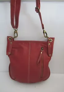 Manzoni Ladies BAG Red Genuine LEATHER - Picture 1 of 12