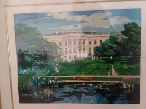 Mark King Das Weiße Haus signiert nummeriert limitierte Ausgabe Serigrafie auf Papier - Bild 1 von 5