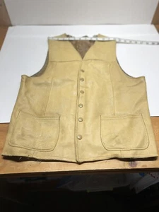 Vintage 60er Jahre Hirschfell gefütterte Weste Gr. S/M - Bild 1 von 24